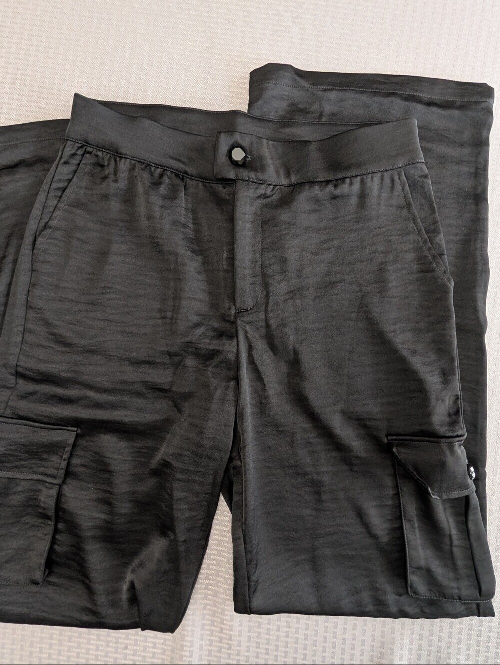 G By Giuliana Black Label Women's Black Straight Leg Cargo Trousers Size 2 New - Picture 11 of 14